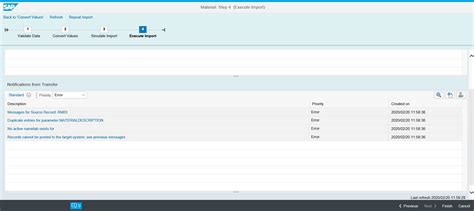 dmc_rt_msg 188|LTMC Material Master Data issue (error Message no..